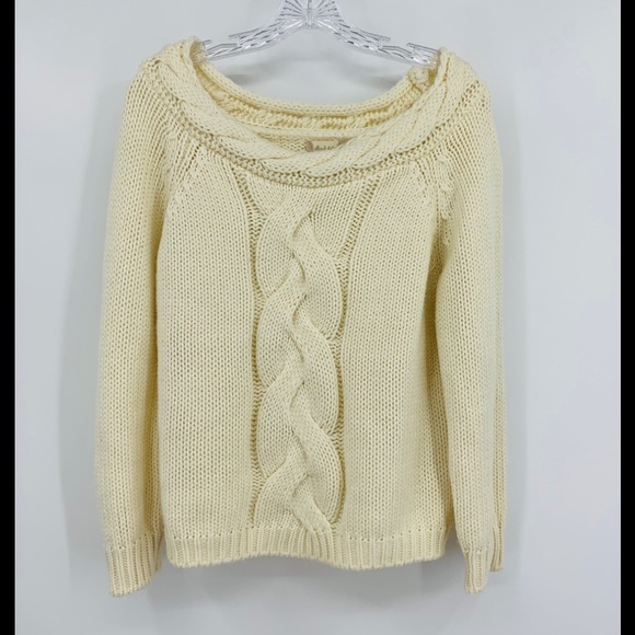 Altar'd State Sweaters - Altar’d State Chunky Cable Knit Ivory Cream Beige Sweater, Size M
